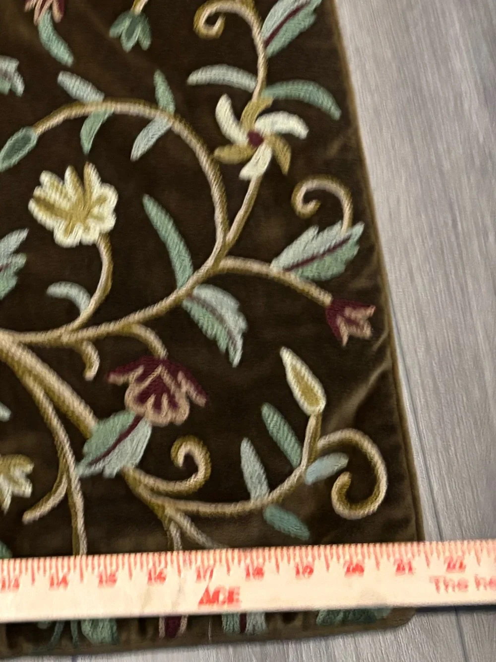 2 Williams Sonoma Home Brown Velvet moss green Pillow shams